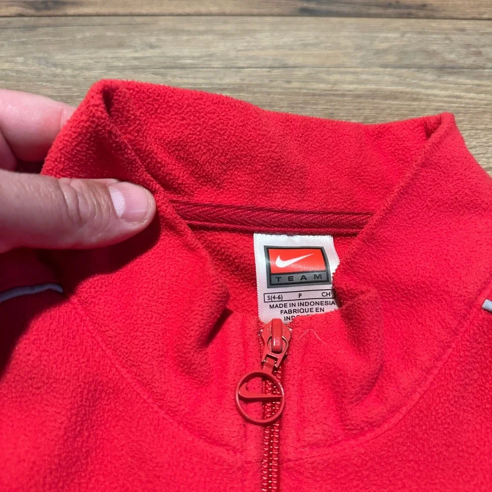 Vintage Nike Ohio State Buckeyes Red Fleece Jacket Women Size Small